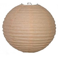 8" Paper Lantern Cappuccino Regular Wire